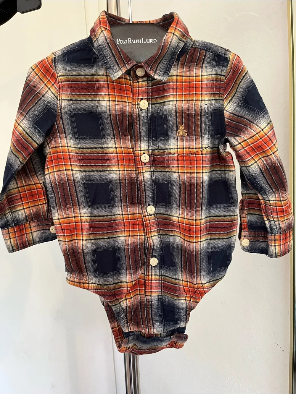 Baby Gap 18-24 months Plaid Baby Button-Up Bodysuit